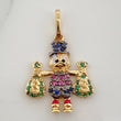 Dije Pato Bolsas de Dinero 1.7gr / 2.3cm / Dos Oros Negro Amarillo 18K %