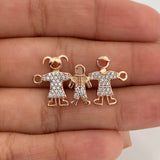 Herraje Familia 2.5gr / 3cm /  Dos Oros  18K %