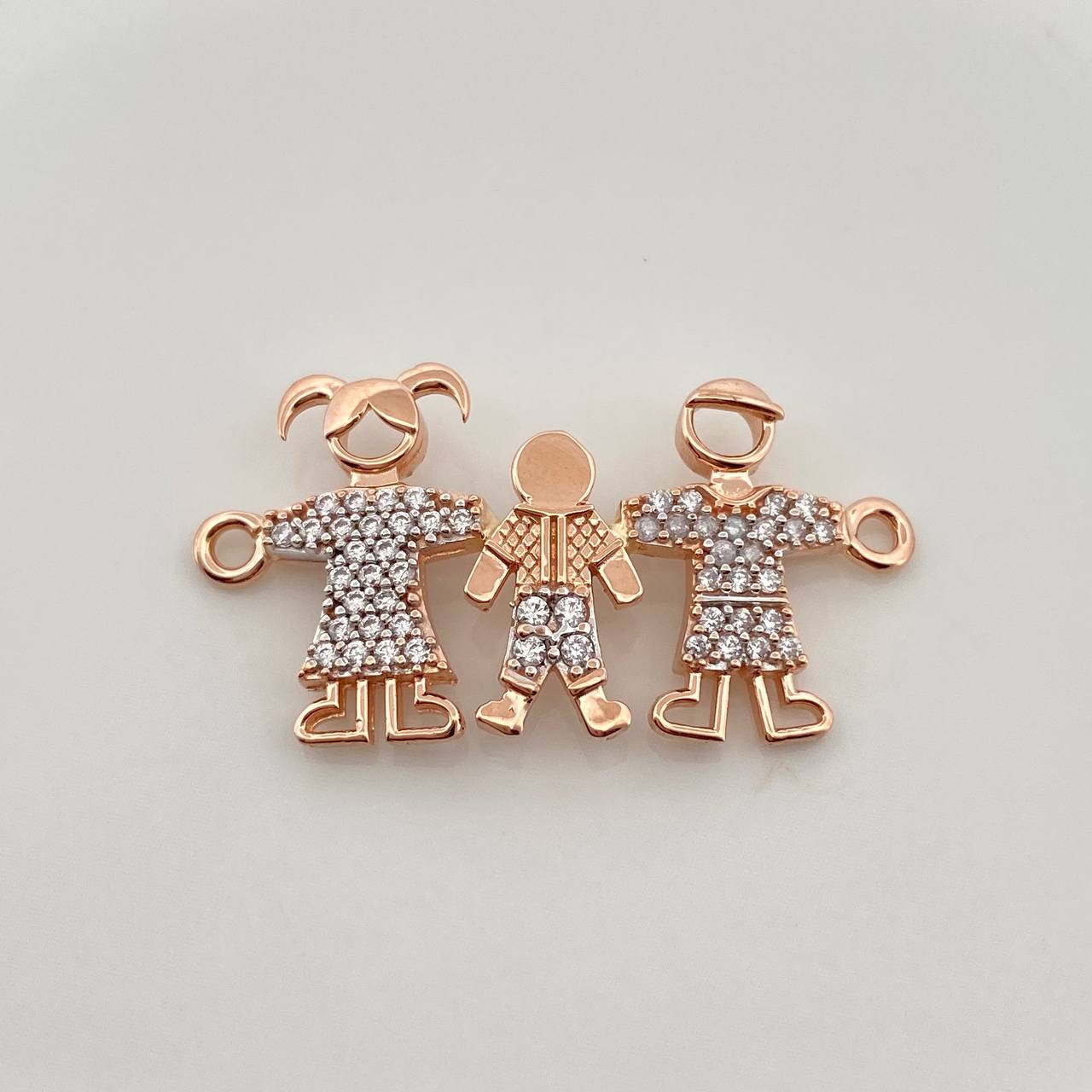 Herraje Familia 2.5gr / 3cm /  Dos Oros  18K %