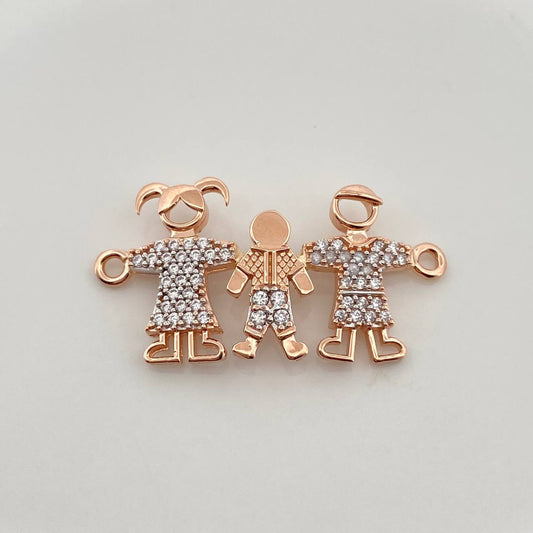 Herraje Familia 2.5gr / 3cm /  Dos Oros  18K %