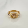 Anillo Corona 3.8gr / T6 1/4 / Dos Oros Amarillo Blanco 18K %