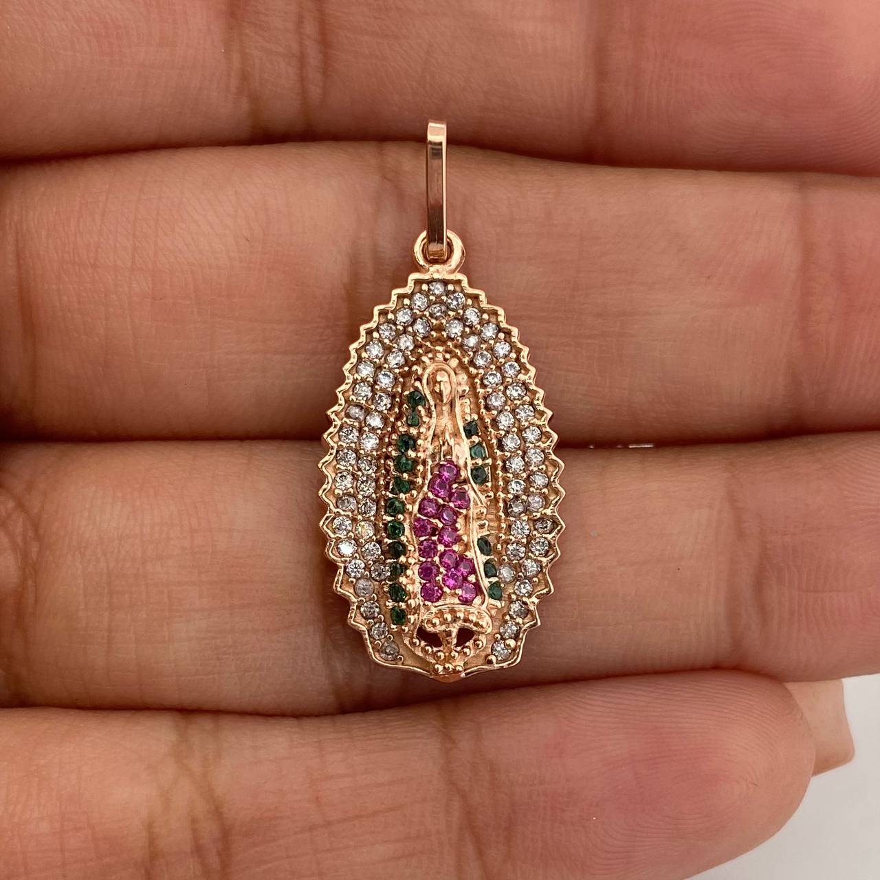 Dije Virgen Guadalupe 3.15gr / 3cm / Oro Rosa 18K %