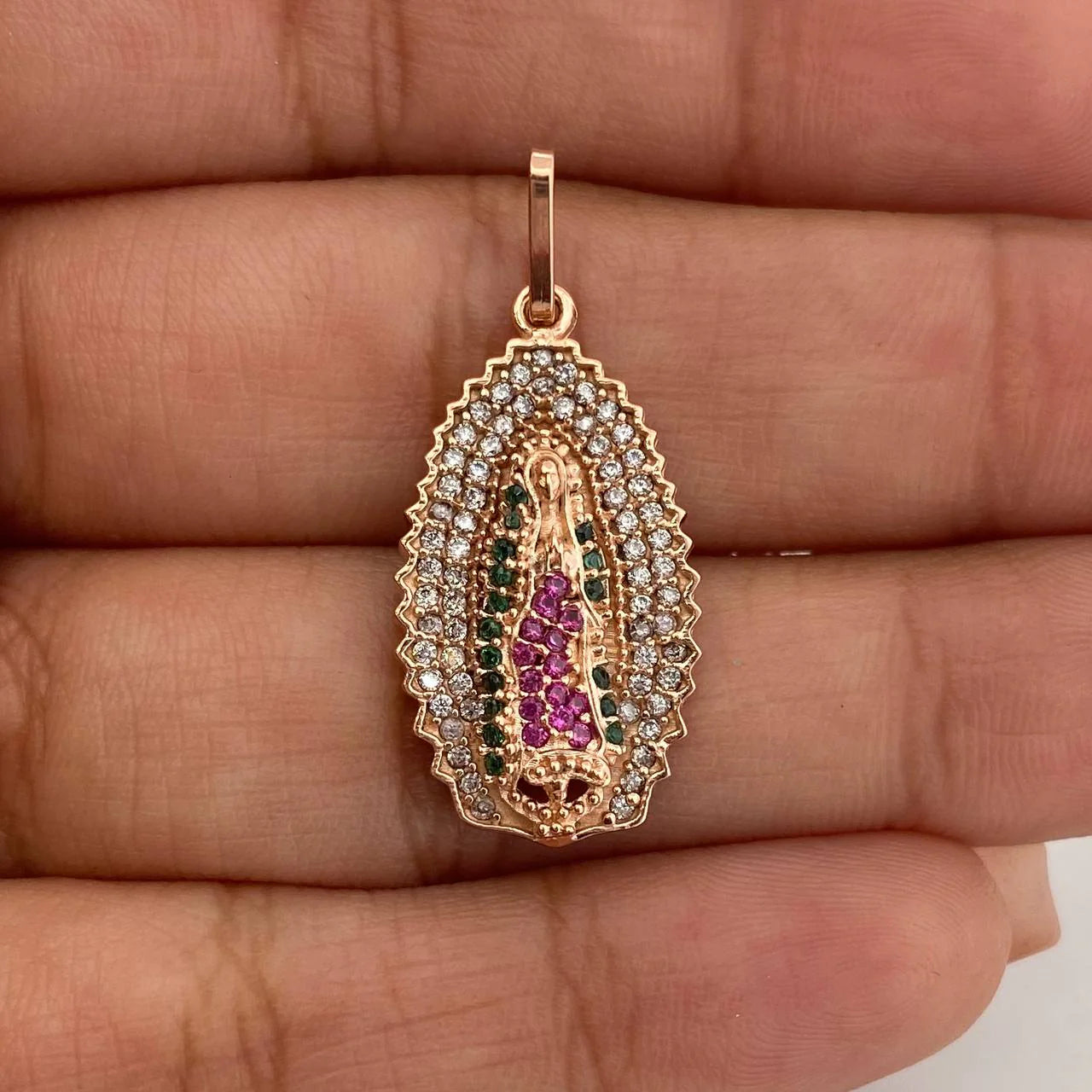 Dije Virgen Guadalupe 1.9 g / 2.6 cm Oro Rosa 18K