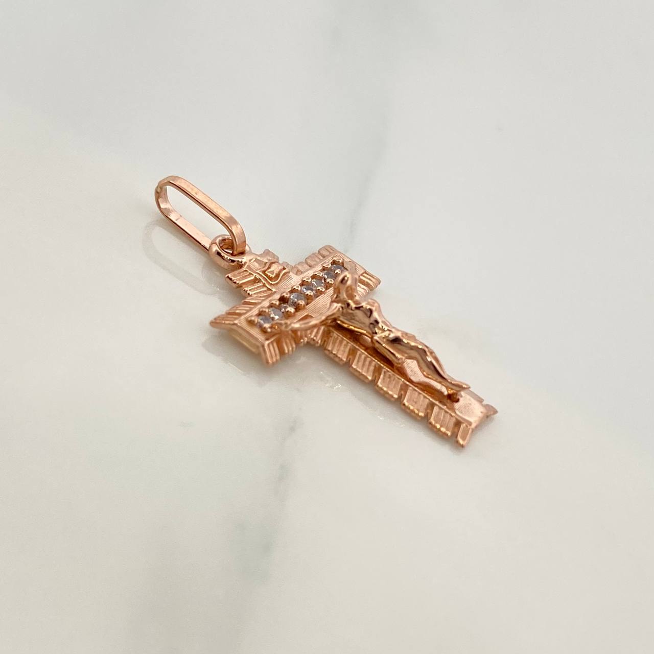 Dije Cruz Señor De Los Milagros 2gr / 2.8cm / Oro Rosa 18K %