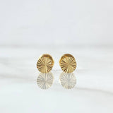 Topos Circulo Plano 0.6gr / 7mm Diamantados Oro Amarillo 18K