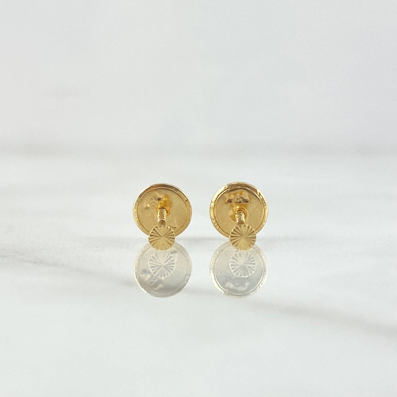 Topos Circulo Plano 0.4gr / 3mm Diamantados Oro Amarillo 18K *