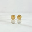 Topos Circulo Plano 0.4gr / 3mm Diamantados Oro Amarillo 18K *