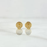 Topos Circulo Plano 0.4gr / 3mm Diamantados Oro Amarillo 18K *