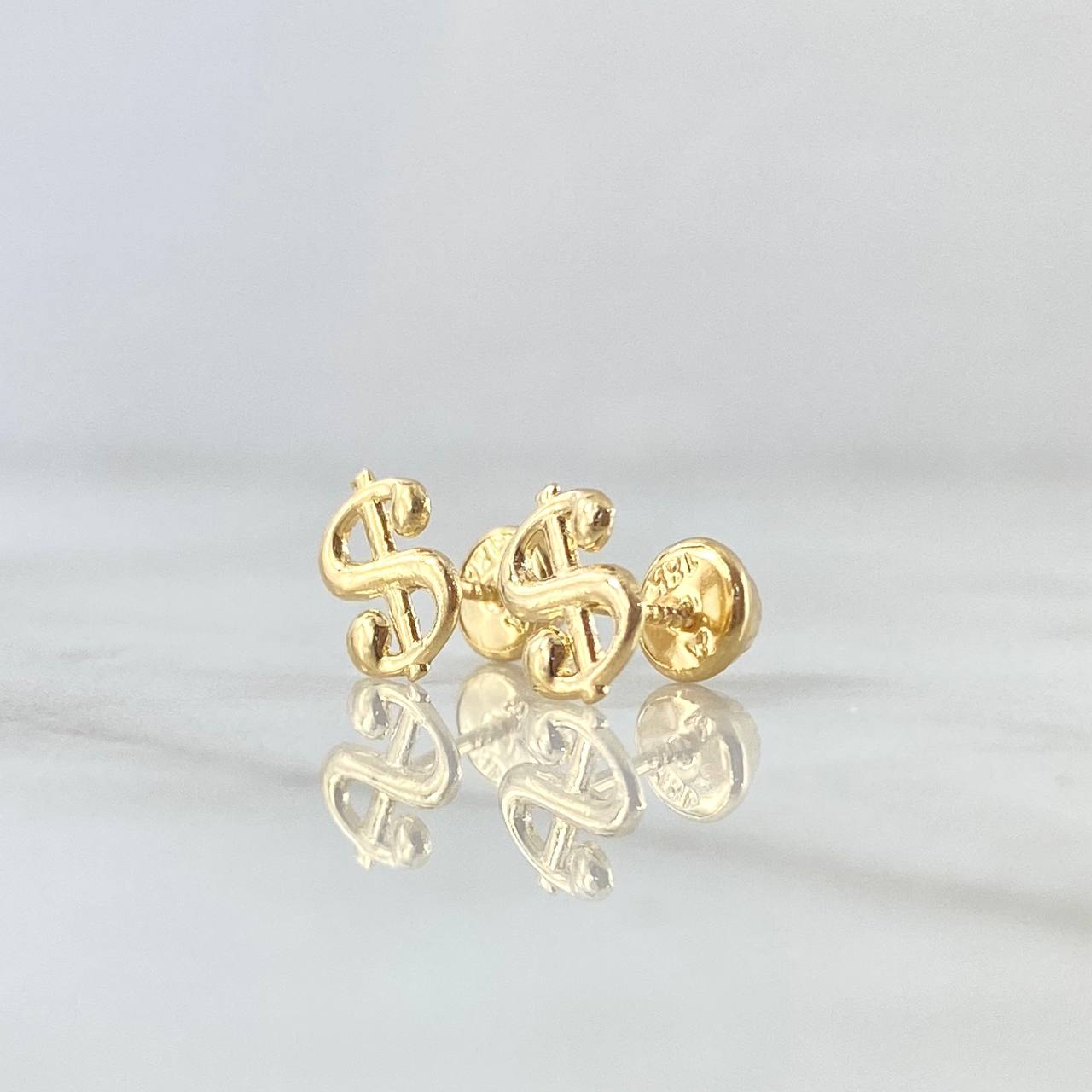 Topos Signo Peso 0.95gr / 8mm Liso Oro Amarillo 18K