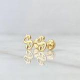 Topos Signo Peso 0.95gr / 8mm Liso Oro Amarillo 18K