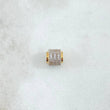 Herraje Tres Carriles 1.35gr / 7mm Circones Blancos Oro Amarillo 18K