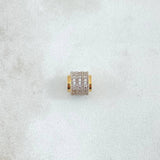 Herraje Tres Carriles 1.35gr / 7mm Circones Blancos Oro Amarillo 18K