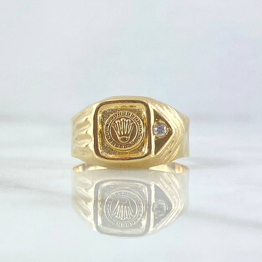 Anillo Sello Corona 3.1gr / T10 3/4 / Oro Amarillo 18K