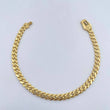 Pulso Cubano Infinito 6.35gr / 18.cm / 4.8mm Diamantada Oro Amarillo +2 18K &