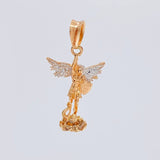 Dije San Miguel Arcangel 1.15 g / 2.7 cm Dos Oros Blanco Rosa 18K