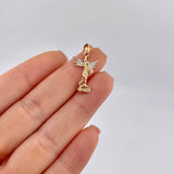 Dije San Miguel Arcangel 1.15 g / 2.7 cm Dos Oros Blanco Rosa 18K