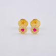Topos Tupido Rojo 0.6 g / 8.4 mm Oro Amarillo 18K