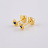 Topos Tupido Azul 0.5 g / 4.4 mm Oro Amarillo 18K