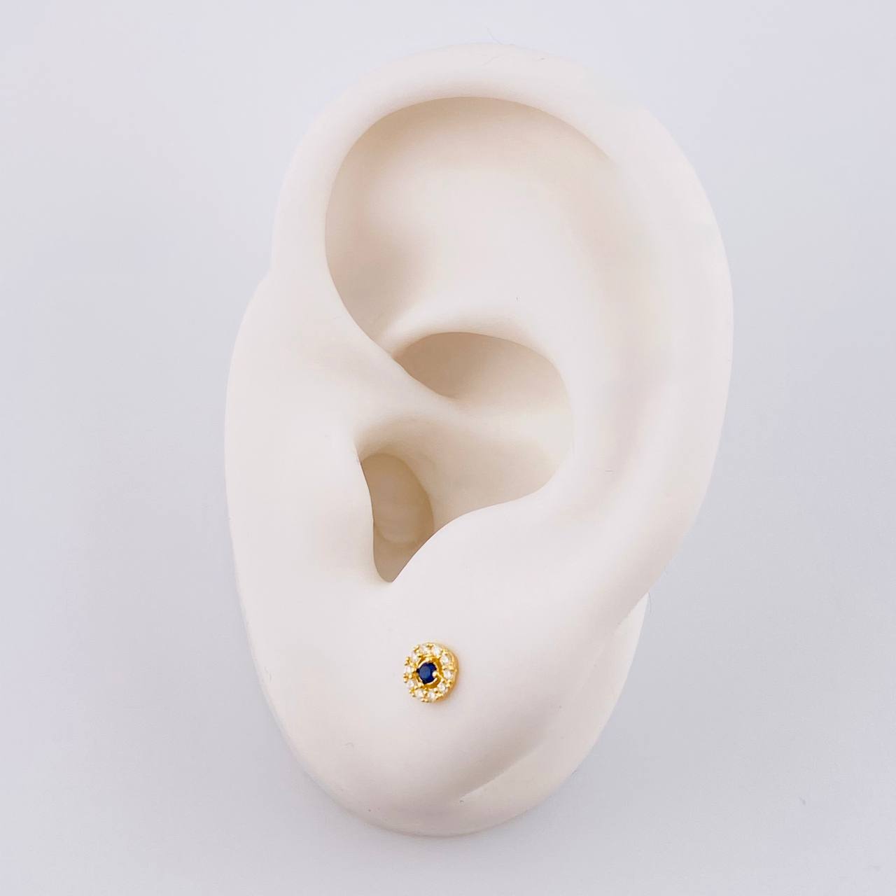 Topos Tupido Azul 0.5 g / 4.4 mm Oro Amarillo 18K