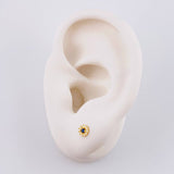 Topos Tupido Azul 0.5 g / 4.4 mm Oro Amarillo 18K