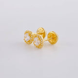 Topos Halo Cuadrado Semicurvo 0.9 g / 5.75 mm Oro Amarillo 18K