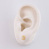 Topos Halo Cuadrado Semicurvo 0.9 g / 5.75 mm Oro Amarillo 18K