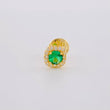 Topo Solitario Halo Cuadrado Semicurvo 0.45 g / 5.75 mm Oro Amarillo 18K