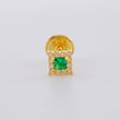 Topo Solitario Halo Cuadrado 0.3 g / 4.4 mm Oro Amarillo 18K