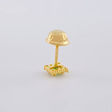 Topo Solitario Halo Cuadrado 0.3 g / 4.4 mm Oro Amarillo 18K