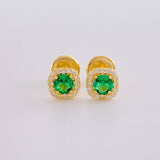 Topos Halo Puntas Ovaladas 0.85g / 5.6mm Oro Amarillo 18K