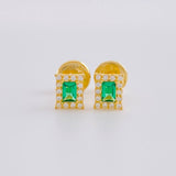 Topos Halo Rectangular 0.7g / 5.5mm Oro Amarillo 18K