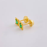 Topos Halo Rectangular 0.7g / 5.5mm Oro Amarillo 18K