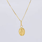Set Cadena Veneciana + Dije Virgen Milagrosa / 1.25 g / 50.3 cm Oro Amarillo 18K