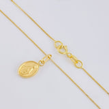 Set Cadena Veneciana + Dije Virgen Milagrosa / 1.25 g / 50.3 cm Oro Amarillo 18K