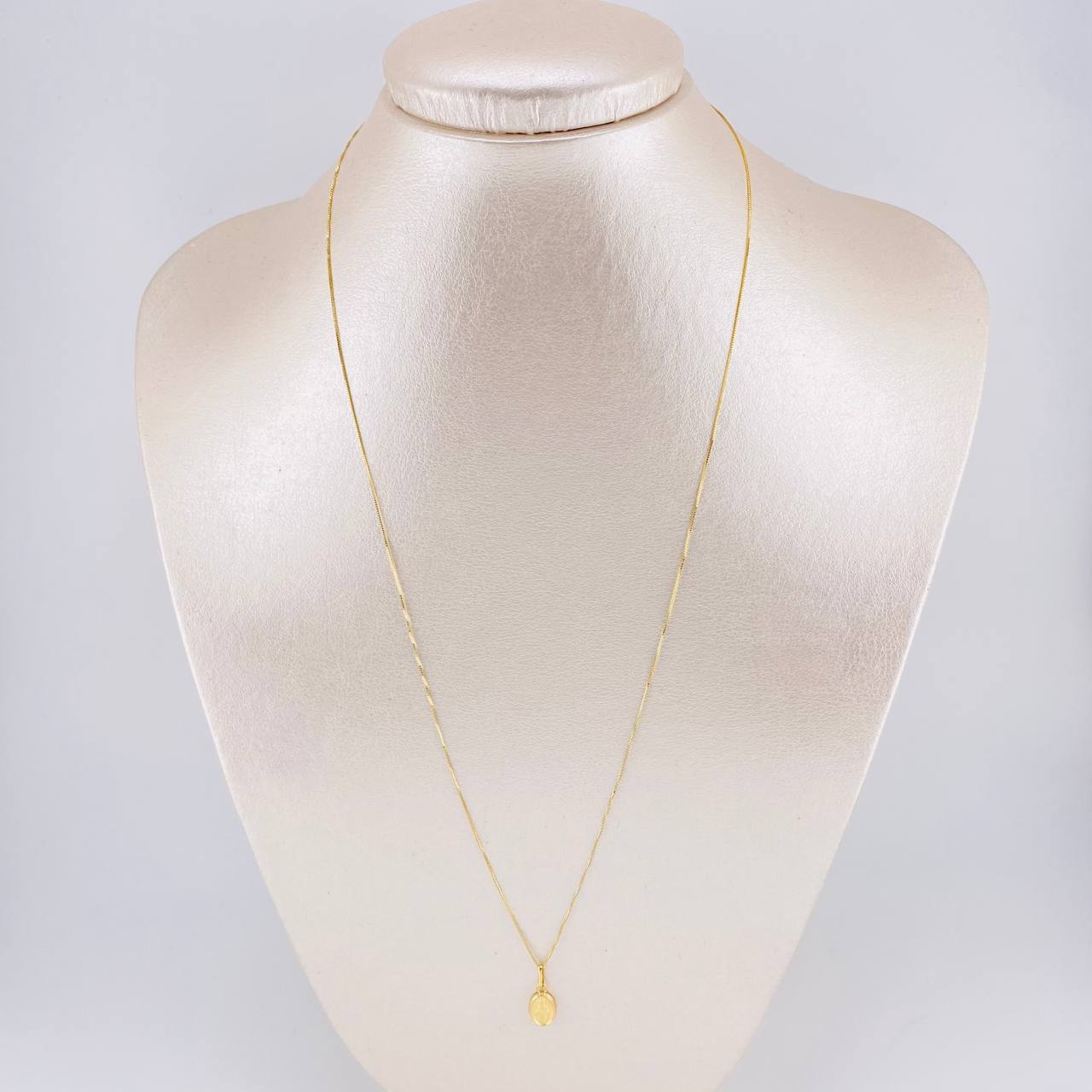 Set Cadena Veneciana + Dije Virgen Milagrosa / 1.25 g / 50.3 cm Oro Amarillo 18K