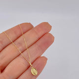 Set Cadena Veneciana + Dije Virgen Milagrosa / 1.25 g / 50.3 cm Oro Amarillo 18K