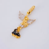 Dije San Miguel Arcangel 1.75 g / 2.7 cm Dos Oros Amarillo Blanco 18K