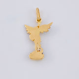 Dije San Miguel Arcangel 1.8 g / 2.7 cm Dos Oros Amarillo Blanco 18K