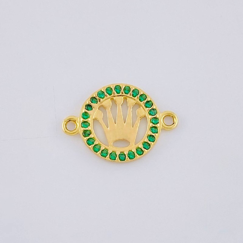 Herraje Circulo Corona 0.7 g / 1.5 cm Oro Amarillo 18K