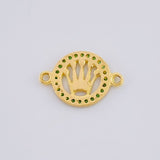 Herraje Circulo Corona 0.75 g / 1.5 cm Oro Amarillo 18K