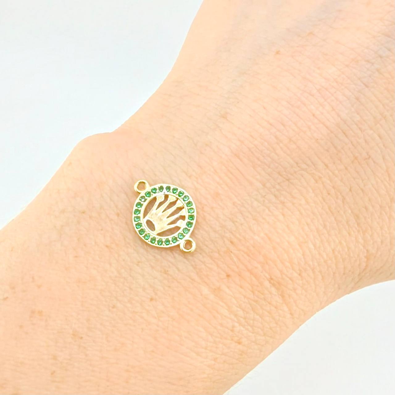 Herraje Circulo Corona 0.75 g / 1.5 cm Oro Amarillo 18K