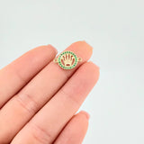 Herraje Circulo Corona 0.75 g / 1.5 cm Oro Amarillo 18K
