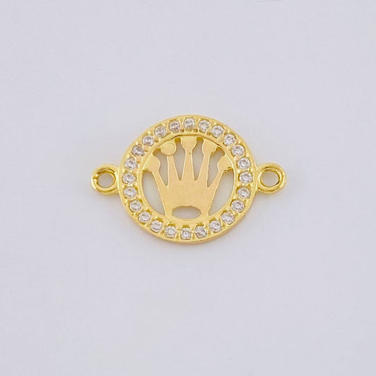 Herraje Circulo Corona 0.75 g / 1.5 cm Oro Amarillo 18K