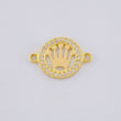Herraje Circulo Corona 0.75 g / 1.5 cm Oro Amarillo 18K