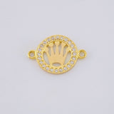 Herraje Circulo Corona 0.7 g / 1.5 cm Oro Amarillo 18K