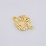 Herraje Circulo Corona 0.7 g / 1.5 cm Oro Amarillo 18K