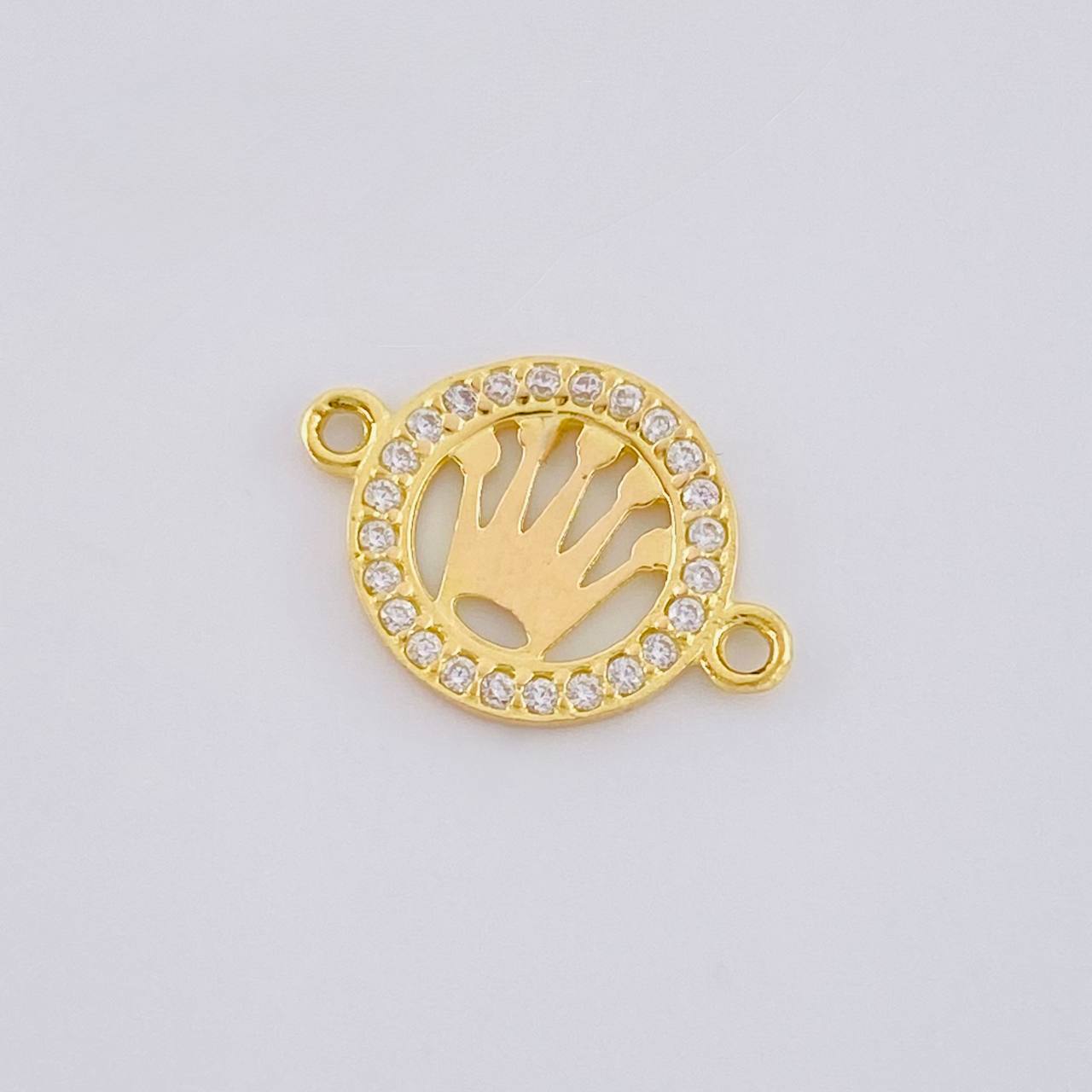 Herraje Circulo Corona 0.75 g / 1.5 cm Oro Amarillo 18K