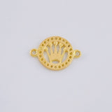 Herraje Circulo Corona 0.75 g / 1.5 cm Oro Amarillo 18K