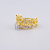Anillo Solitario Corona 4.4 g / T4 Oro Amarillo 18K