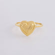 Anillo Corazón Sobresalto Lineal 1.15 g / T7 Oro Amarillo 18K